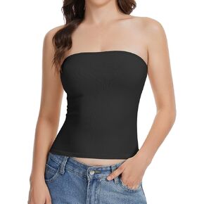 Tube Tops for Women Strapless Bandeau Sleeveless Shirts Basic Backless Summer Going Out Tank Top in Saudi Arabia