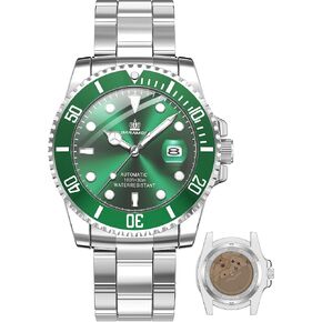 BARAMON Men's Automatic Watches, Diver Collection Sapphire Glass Skeleton Mechanical Stainless Steel Waterproof 41MM Rotating Bezel Wrist Watch for Men in Kuwait
