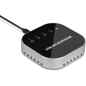 Conference Speaker and Microphone, Bluetooth Speakerphone with 360° Voice Pickup, USB-C Plug & Play, Compatible with Leading Platforms for Personal Workspaces in Saudi Arabia