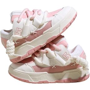 Women's Fashion Skateboard Shoes,Y2K Walking Cute Sneakers for Women Thick Sole Walking Shoes Flat Platform Chunky Kawaii Style in Saudi Arabia