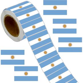 500 Pcs Argentine Flag Stickers Argentina National Day Decorations Birthday Party Favors Sports Events Patriotic Festival Supplies Decor Miami Blue White Label Sticker in Saudi Arabia
