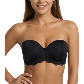 Lemorosy Women's Plus Size Full Coverage Underwire Red Carpet Multiway Contour Smoothing Lace Strapless Bra in Saudi Arabia