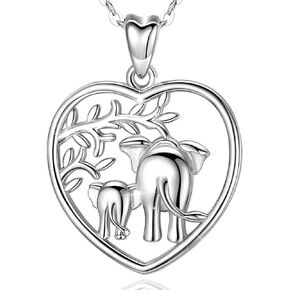 AEONSLOVE 925 Sterling Silver Animal Necklaces, Elephant/Sea Turtle/Highland Cow Pendant Necklaces Animals Jewelry Gifts for Women in Saudi Arabia