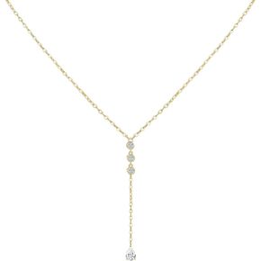 Moissanite Pendant Necklace for Women, D Color VVS1 Clarity, S925 Sterling Silver Lariat Y Necklace, Valentine's Day Jewelry Gift for Her in Saudi Arabia