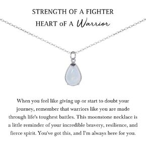 NOURISHLOV Warrior Necklace, Moonstone Necklace Strength Gift, New Beginnings Encouragement Gift, Healing Crystal Necklaces, Survivor Gifts For Grief in Saudi Arabia