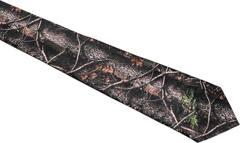 ASVP Shop Camo Necktie for Men Woodland Tree Bark Camouflage Print Tie Hunting Inspired Brown Green Dress Tie for Outdoors Rustic Wedding Work Party in Saudi Arabia