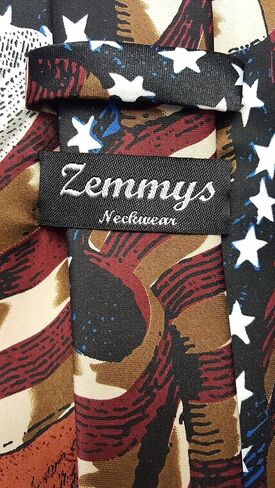 Men's Collectible Patriotic Novelty Men's Constitution American Flag Necktie July 4th in Saudi Arabia