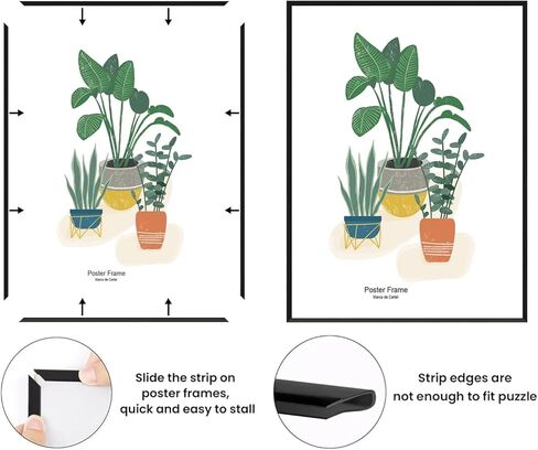 18x24 Picture Frame – Black Flat Profile Wall Photo Frame in Kuwait