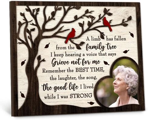 Memorial Gifts for Loss of Loved One – Cardinal Sympathy Picture Frame, Bereavement Gift for Loss of Mom Dad Grandma Grandpa, Family Tree Memorial Photo Frame, Funeral Remembrance Keepsake Decor in Saudi Arabia