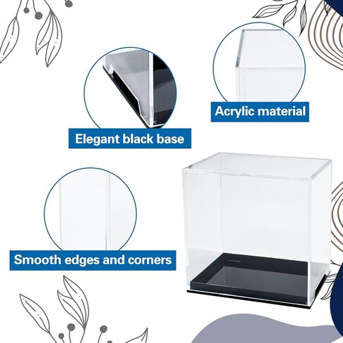 Acrylic Watch Display Case with 2 Sizes C-shaped Stands, Single Transparent Watch Organizer with Black Base, Dustproof Protection Showcase for Men, Boyfriend, Birthday, Father's Day Gift in Saudi Arabia