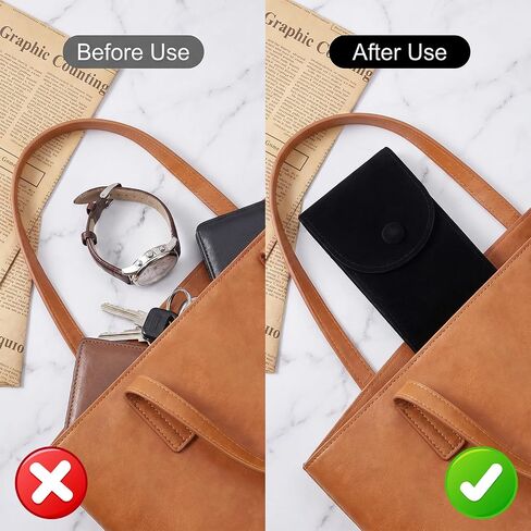 Watch Travel Pouch, 2 Pcs Velvet Watch Pouch Portable Flannelette Watches Storage Bag with Watches Holder with Snap Button for Men Women (Black) in Saudi Arabia