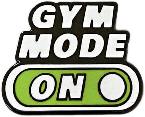 Gym Mode On Enamel Pin, Fitness - Inspired Metal Brooch, Workout Motivation Badge for Gym Lovers, Backpacks & Jackets in Saudi Arabia