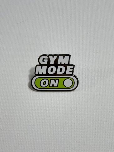 Gym Mode On Enamel Pin, Fitness - Inspired Metal Brooch, Workout Motivation Badge for Gym Lovers, Backpacks & Jackets in Saudi Arabia