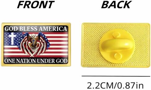 God Bless America دبوس طية صدر السترة من المينا للإيمان الوطني - شارة دينية بعلم الولايات المتحدة الأمريكية، بروش حرية الفخر الأمريكي للمحاربين القدامى والكنيسة وعيد الاستقلال والهدايا in Kuwait