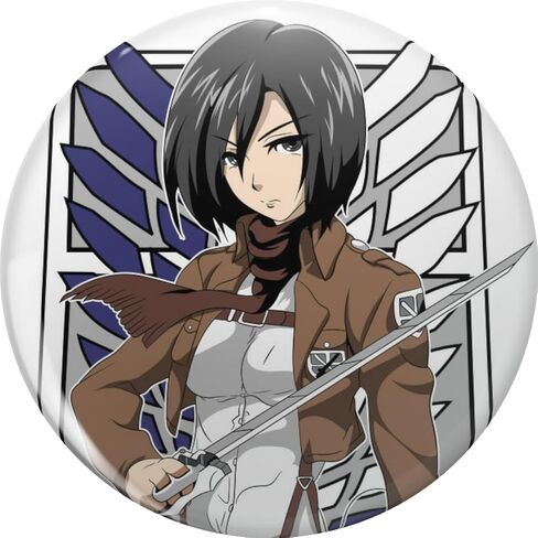 Attack on Titan Mikasa Ackerman Anime Manga Fan Art Character Lapel Pin Brooch Badge Novelty Gift 0.75" in Saudi Arabia