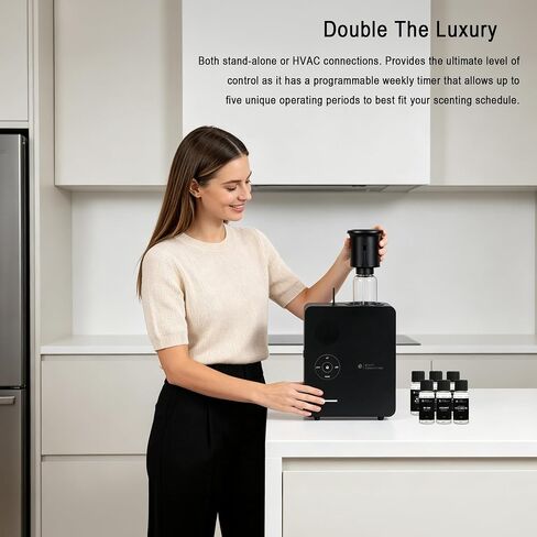 2026 Upgraded Waterless Diffuser, 2000 Sq.Ft Cold Air Scent Diffuser 7 Fragrance Levels, Timer Settings, Scent Diffuser for Home, Hotel Scent Waterless Diffuser for Large Room in Saudi Arabia