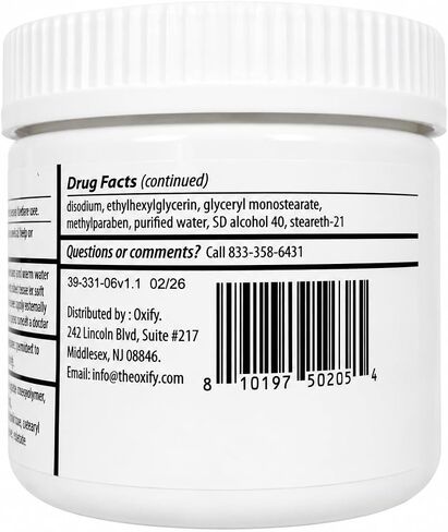 Oxify 5% Lidocaine Anorectal Cream for Hemorrhoids – Fast-Acting Lidocaine Cream for Itch Relief | 6oz (170g) in Saudi Arabia