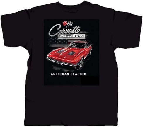 Vintage Goods Apparel Men's Graphic T-Shirt, Classic 1963 Stingray - Officially Licensed Chevy Tee, Gift for Sports Car Lover in Saudi Arabia