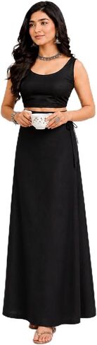 Indian saree Petticoat For Women Readymade Stiched Adjustable Waist Under Skirt Plus Size in Kuwait