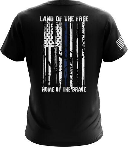 Land of The Free Men’s Heavyweight Cotton T-Shirt, Classic Fit Short Sleeve Patriotic USA Flag Graphic Tee, Made in USA in Saudi Arabia