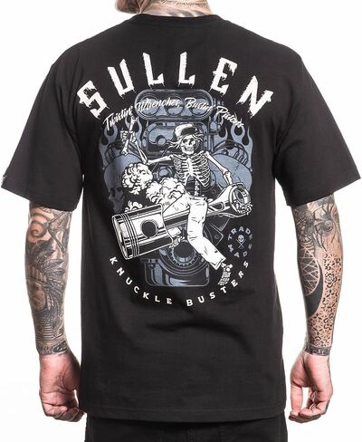 تي شيرت Sullen الرجالي Knuckle Busters Trade Made Capsule Tattoo Lifestyle Graphic Standard بأكمام قصيرة in Kuwait