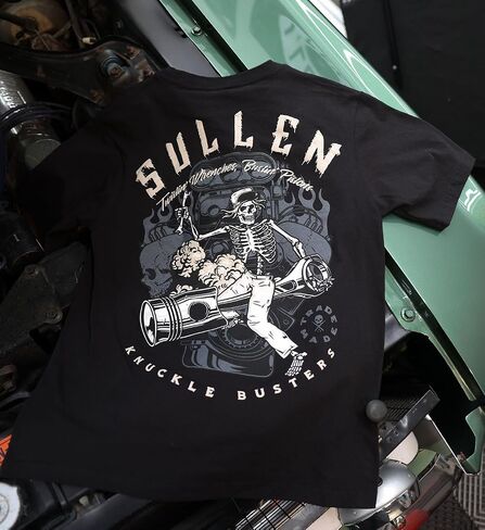 تي شيرت Sullen الرجالي Knuckle Busters Trade Made Capsule Tattoo Lifestyle Graphic Standard بأكمام قصيرة in Kuwait