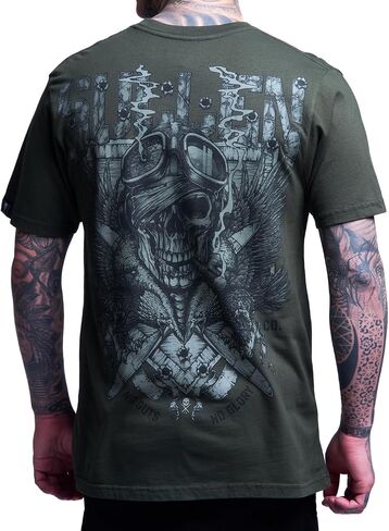 Sullen Men's Fighter Memorial Day Capsule Tattoo Lifestyle Graphic Premium Cotton Short Sleeve Tee in Kuwait