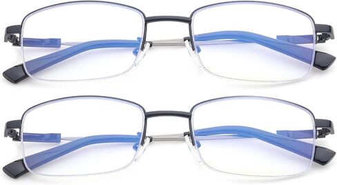 Newbee Fashion Blue Ray Blocking Progressive Multifocal Reading Glasses Memory Titanium Arm in Saudi Arabia