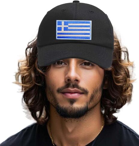 Greece Baseball Hat with Mesh,Cap with Embroidered Greek Patch,Adjustable Golf Hat for Men Women in Saudi Arabia