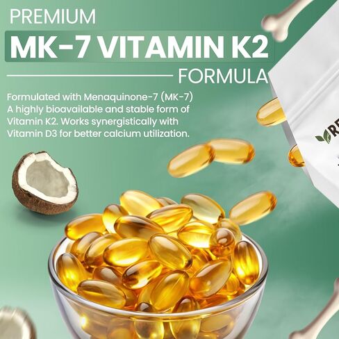 Resilia D3 K2 Vitamin 10000 IU + MK-7 200 mcg – High Potency Softgels with Coconut Oil for Maximum Absorption – Supports Bone Strength, Heart Health & Immune System – (30 Count) in Saudi Arabia