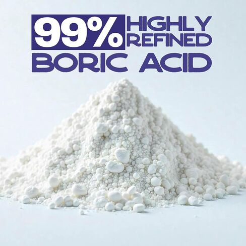 1 Pound Boric Acid Fine Powder - 99.9% Pure Fine Powder - Highly Effective Multi-Purpose Anhydrous 1 Pound Bag - Industrial Grade Strength in Kuwait