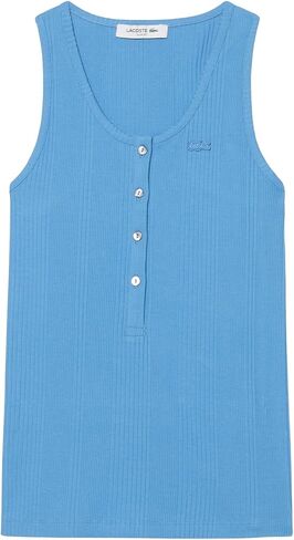 Lacoste Womens Slim Fit Ribbed Cotton Tank Top in Kuwait