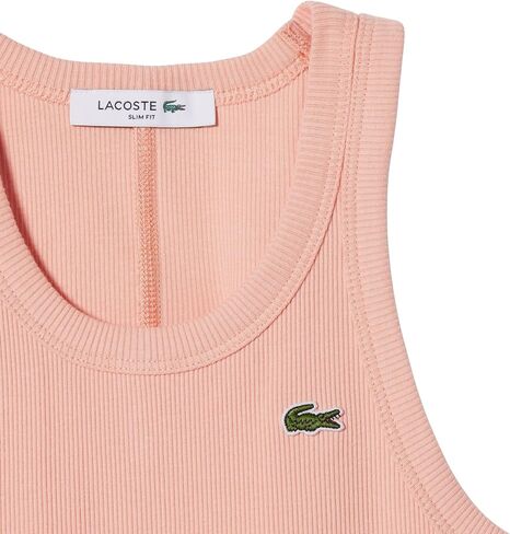 Lacoste Womens Slim Fit Ribbed Cotton Tank Top in Kuwait