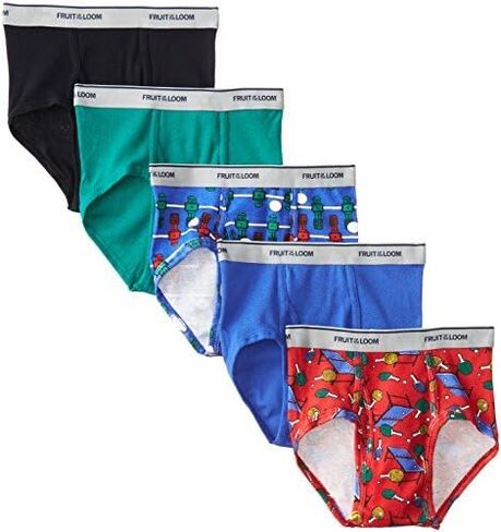 Fruit of the Loom Boys' Tag Free Cotton Briefs Underwear (Assorted Colors) in Kuwait