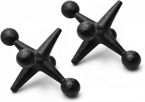 2 Pcs Vintage Cast Iron Jack Decor Statues,Industrial Retro Home Decor Sculptures, Decorative Bookends, Paperweights, Heavy Door Stopper, Rustic Shelf Coffee Table Desk Office Decor in Saudi Arabia