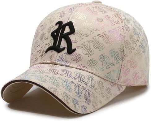 Embroidery R Baseball Cap - Adjustable Breathable Snapback, Face-Shaping Hard Crown Hat for Men Women in Saudi Arabia