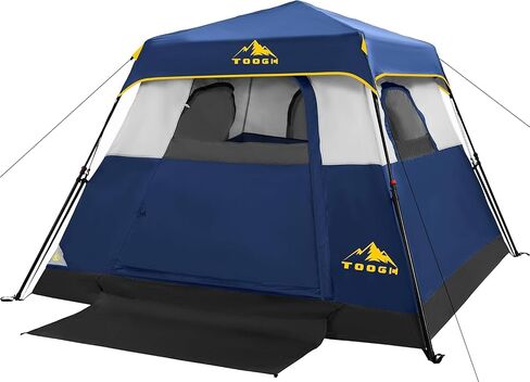 3/4 Person/6 Person Camping Tent Fast Cabin Tent with Instant Setup Tent, Weatherproof Tent Easy Quick Set Up & Pop Up in 60 Seconds with Rainfly Backpack for Family Camping,Upgraded Ventilation in Kuwait