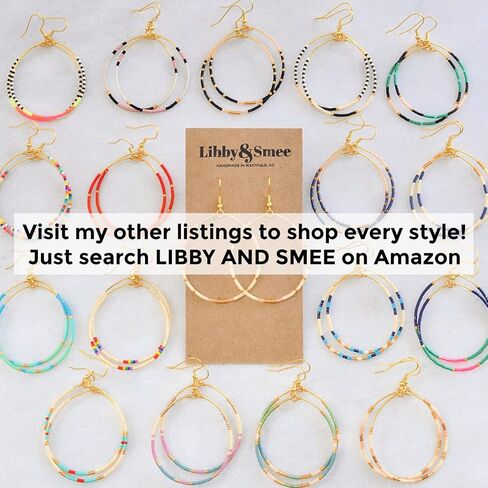 Large Ivory and Gold Beaded Teardrop Hoop Earrings on Gold-Plated Ear Wires Gifts for Women in Saudi Arabia