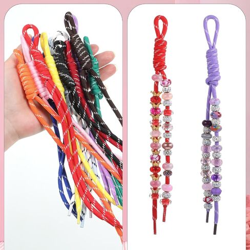 12 PCS Paracord Keychain Bag Charms, Colorful Paracord Rope Keychain Bag Charm Braided Handwoven Nylon Rope Keychains Knot Lanyard Keyring for Purse Backpack Handbag Decoration Accessories in Saudi Arabia