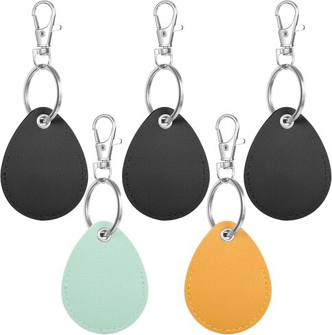 5 PCS Key Fob Holder, PU Leather Key Fob Holder with Clip Smart Proximity Id Card Keys Chain Protector Case for Keyfob Token Tag Door Entry Access Control, Id-Keys Cards in Saudi Arabia