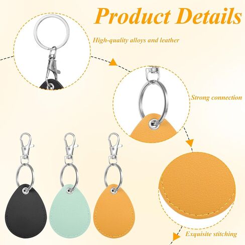 5 PCS Key Fob Holder, PU Leather Key Fob Holder with Clip Smart Proximity Id Card Keys Chain Protector Case for Keyfob Token Tag Door Entry Access Control, Id-Keys Cards in Saudi Arabia