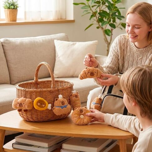 6pcs Capybara Keychain, Capybara Plush, Capybaras Stuffed Animal for Gifts, for Daily Accessory Attachment and Party Favors Distribution in Saudi Arabia