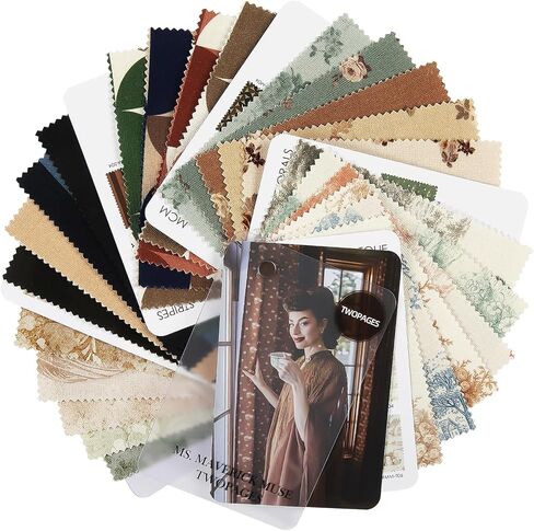 TWOPAGES x Ms.Maverick Muse Linen Curtain Fabric Sample Booklet, 26 Colors in Saudi Arabia