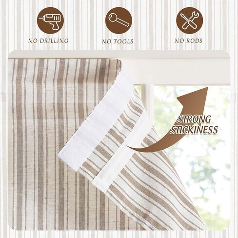 StangH Linen Tan Farmhouse Roman Shades No Drill Cordless Light Filtering Window Treatment for Living Room Bedroom Office Dining Room, Easy to Install Fabric Roman Blinds, 26x64 Inches, 1 Panel in Saudi Arabia