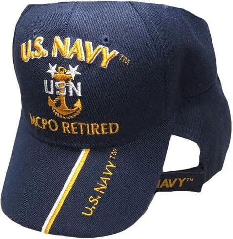 Blue US Navy MCPO Master Chief Petty Officer Retired Hat Ball Cap Veteran (Officially Licensed BY THE US Navy) in Saudi Arabia