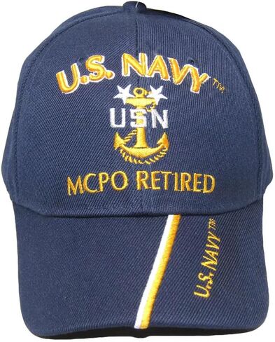 Blue US Navy MCPO Master Chief Petty Officer Retired Hat Ball Cap Veteran (Officially Licensed BY THE US Navy) in Saudi Arabia