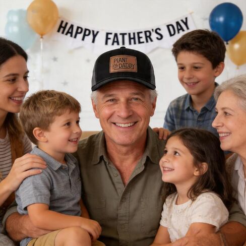 Gardening Gifts for Men, Plant Daddy Trucker Hat Classic Adjustable Gardenfather Snapback Baseball Cap Black in Saudi Arabia