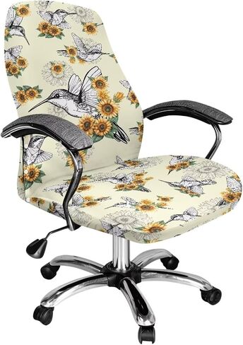 Cow Print Universal Office Chair Cover Stretchable Elastic Desk Chair Cover Dustproof Computer Chairs Slipcover in Saudi Arabia