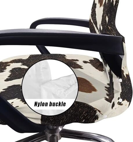 Cow Print Universal Office Chair Cover Stretchable Elastic Desk Chair Cover Dustproof Computer Chairs Slipcover in Kuwait