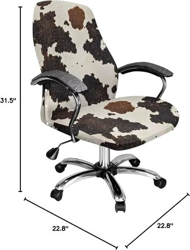 Cow Print Universal Office Chair Cover Stretchable Elastic Desk Chair Cover Dustproof Computer Chairs Slipcover in Kuwait